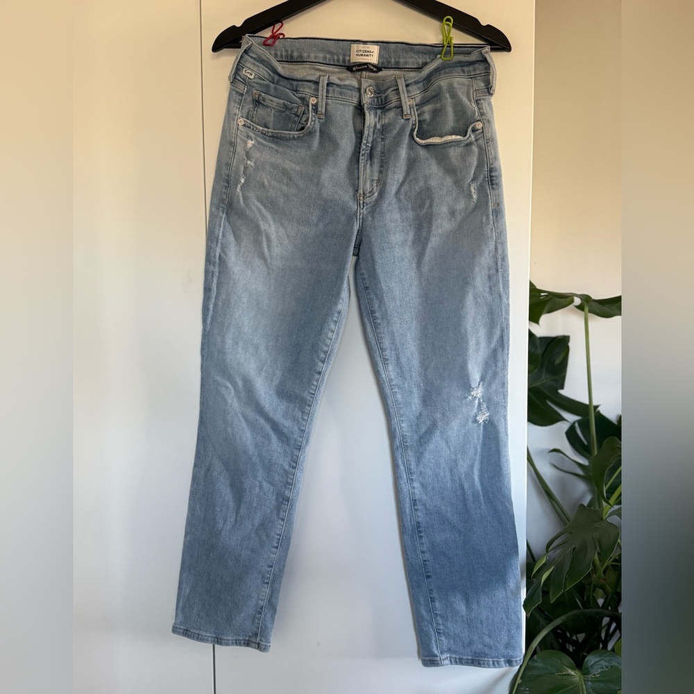Citizens Of Humanity Light Blue Ankle Crop Jeans